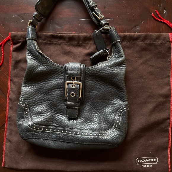 Vintage 2004 Coach Hamptons Leather Buckle Bag - Picture 1 of 6